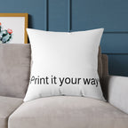 Custom Photo Square Pillow — Personalized Canvas Throw Pillow (Print It Your Way)