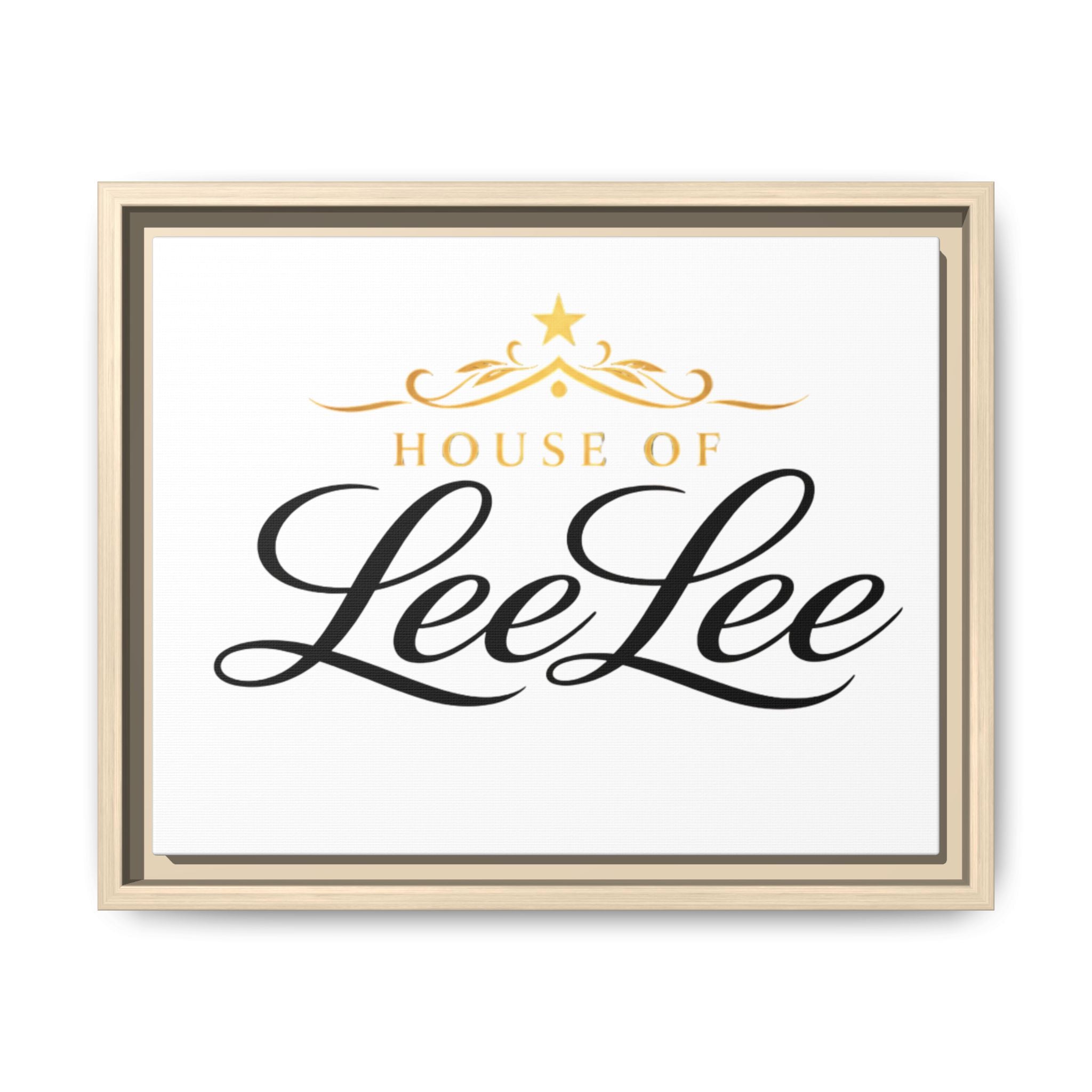 Framed Matte Canvas Print — "House of LeeLee" Script Wall Art