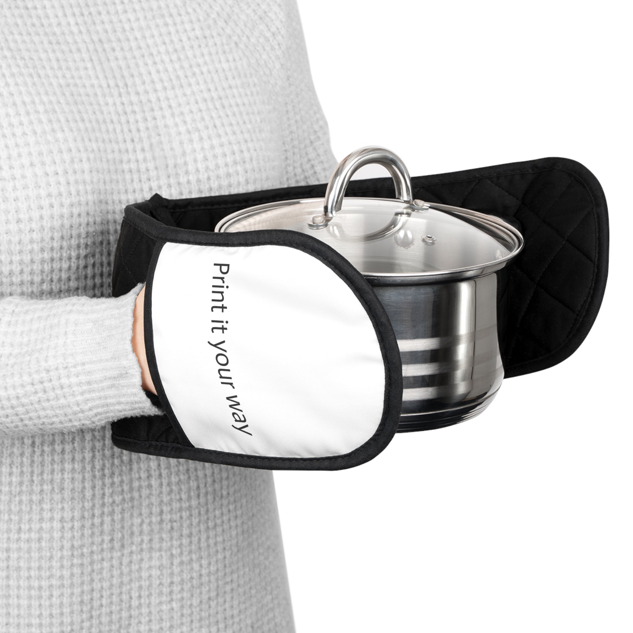 Customizable Double Oven Mitt Heat-Resistant Handle Cover