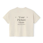 Boxy Tee — Minimal Women's Cropped T-Shirt (Custom Design)