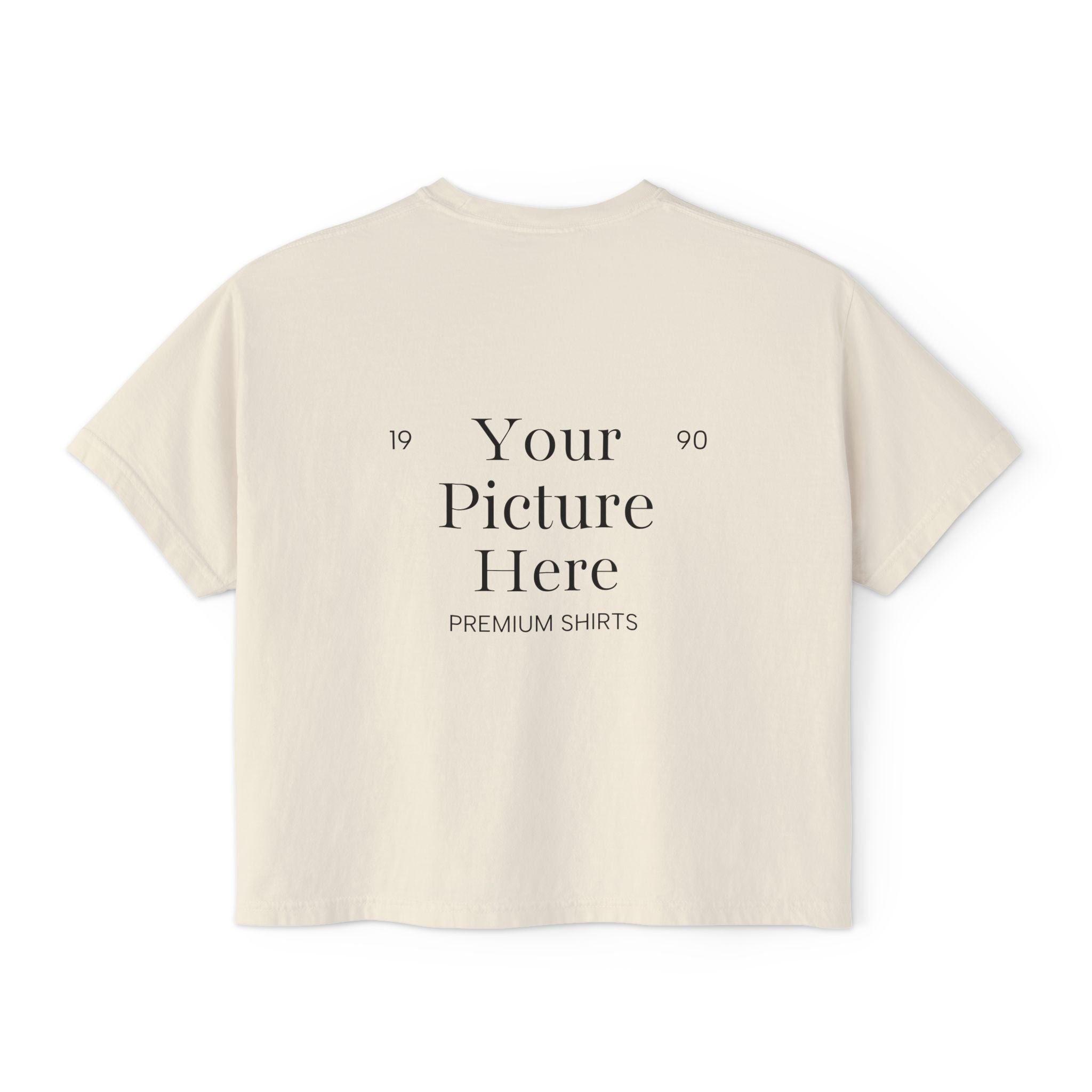 Boxy Tee — Minimal Women's Cropped T-Shirt (Custom Design)