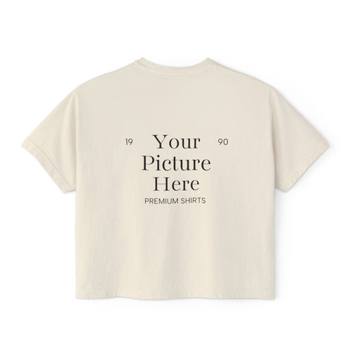 Boxy Tee — Minimal Women's Cropped T-Shirt (Custom Design)