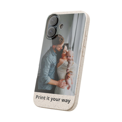 Custom Biodegradable Phone Case — Personalized Photo "Print it your way" Eco-Friendly Cover