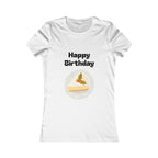 Birthday Slice Tee — "Happy Birthday" Cake Graphic Women's Shirt