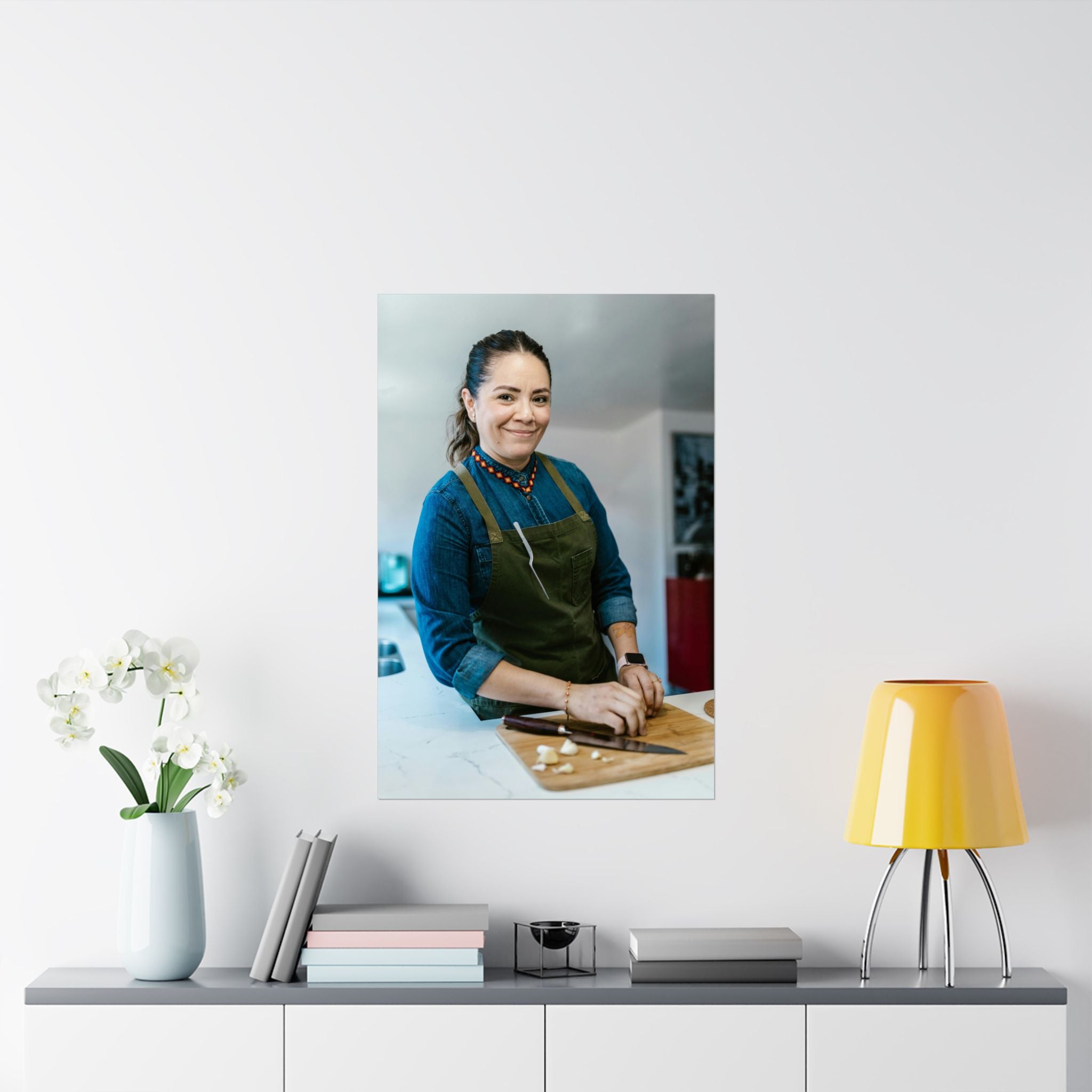 Matte Poster — Female Home Chef Portrait Kitchen Wall Art