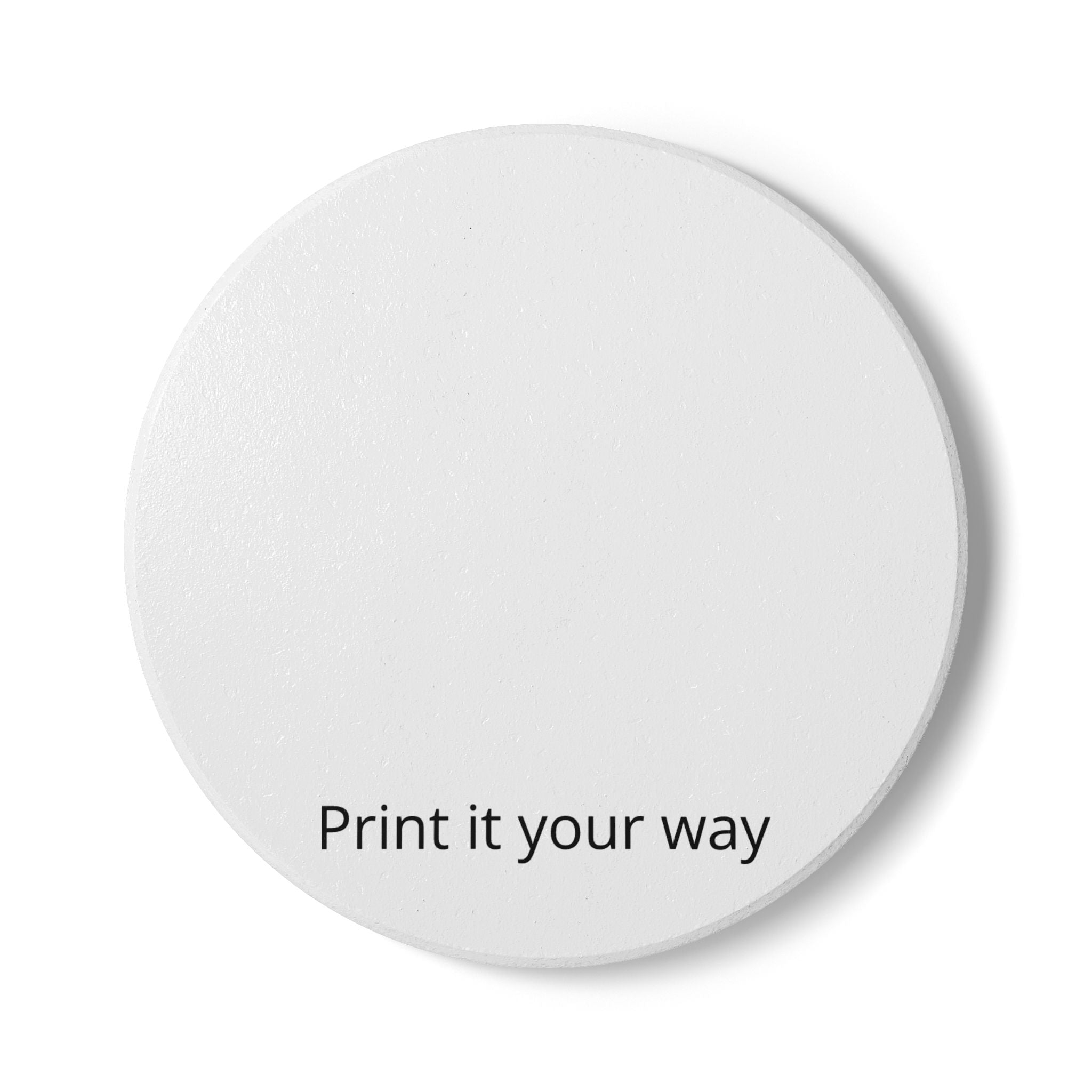 Custom Ceramic Coaster – Personalized Round Cork-Back Drink Mat (Print It Your Way)