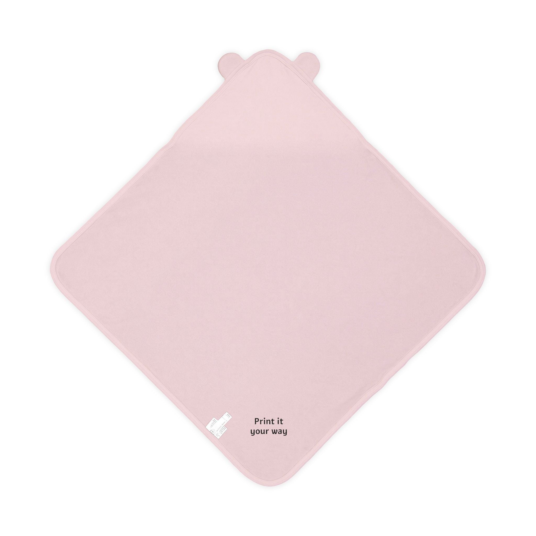 Embroidered Hooded Baby Towel with Bear Ears — Personalized Terry Bath Wrap
