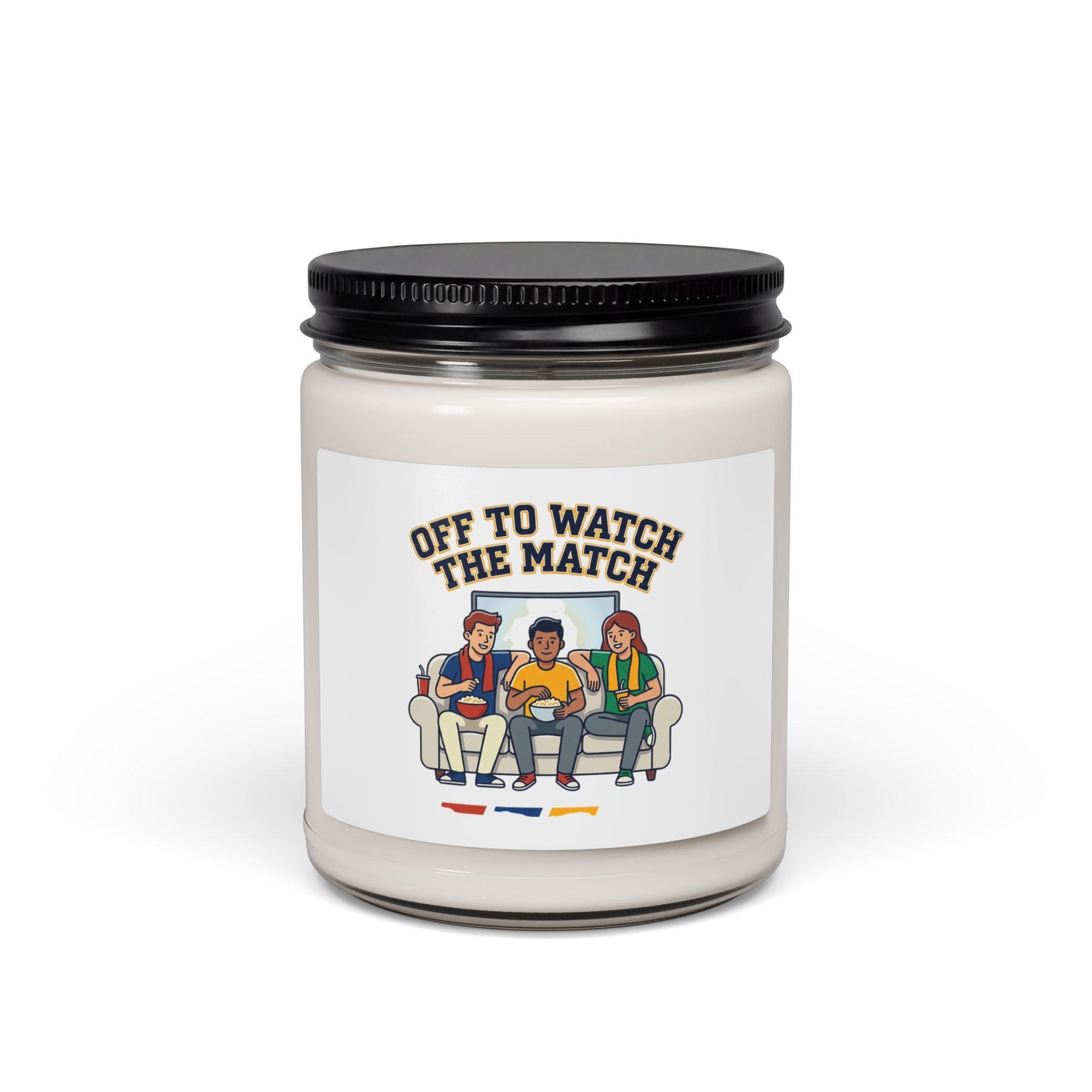 Off to Watch the Match Candle | Soccer Watch Party, Country Colors