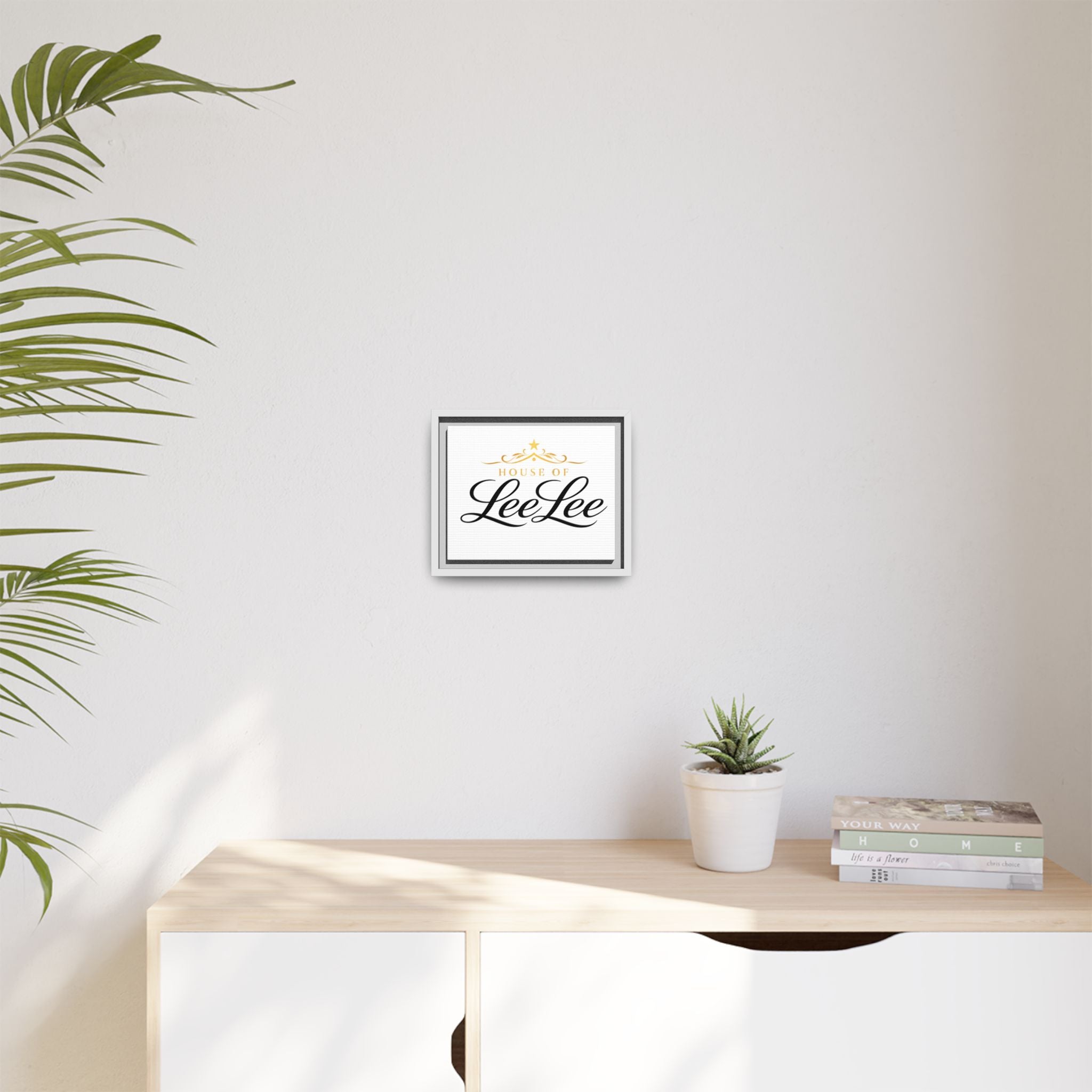 Framed Matte Canvas Print — "House of LeeLee" Script Wall Art