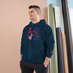 Patriotic LOVE Hoodie — USA Flag Letters & "You Won My Heart" Tic‑Tac‑Toe Back