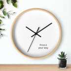 Minimal Custom Wall Clock — 'Print It Your Way' Modern White Face