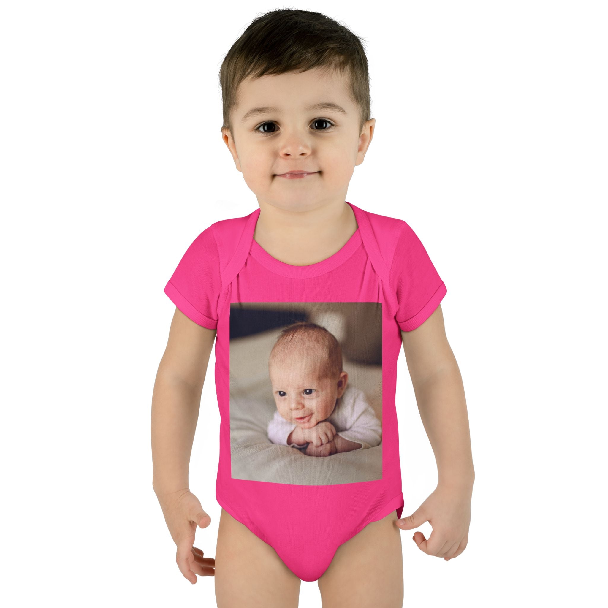 Personalized Photo Infant Bodysuit — Custom Baby Picture Onesie