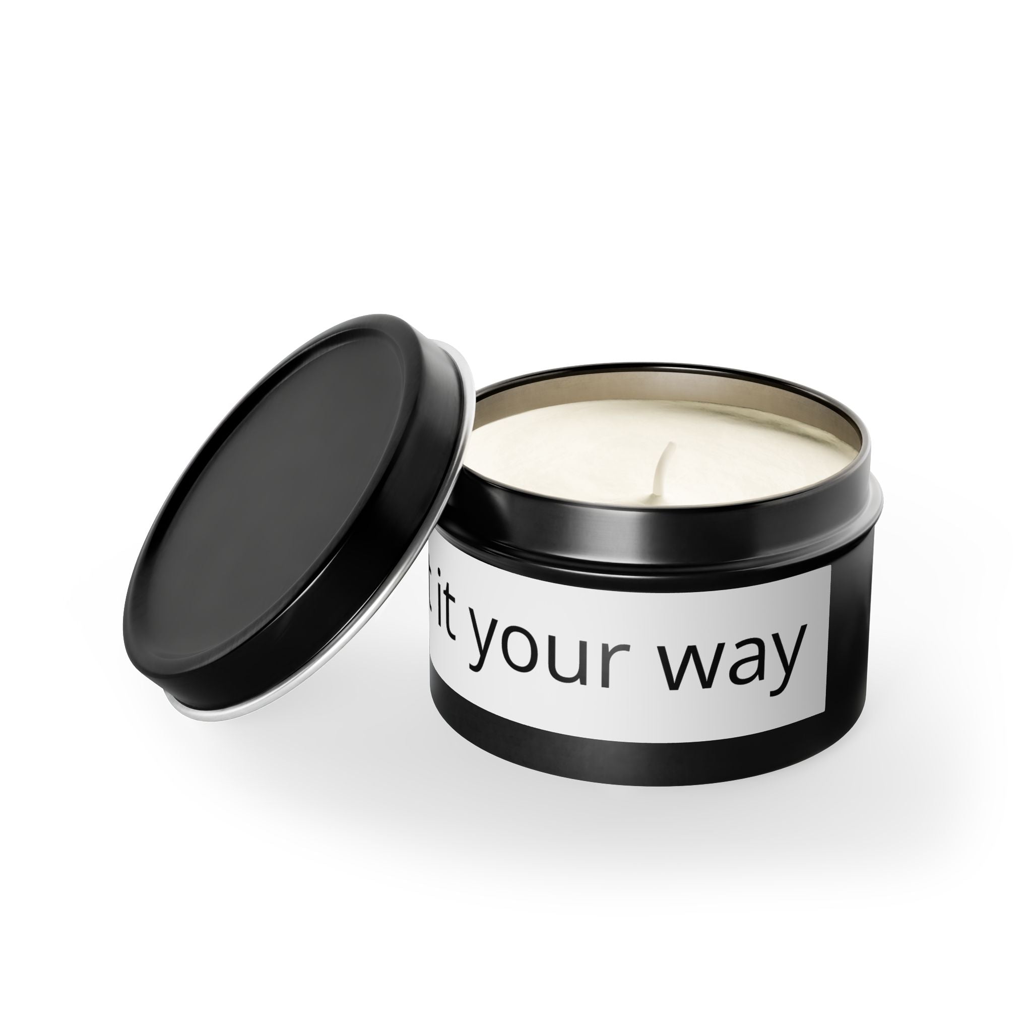 Customizable Tin Candle — 'Print it your way' Personalized Scented Tin