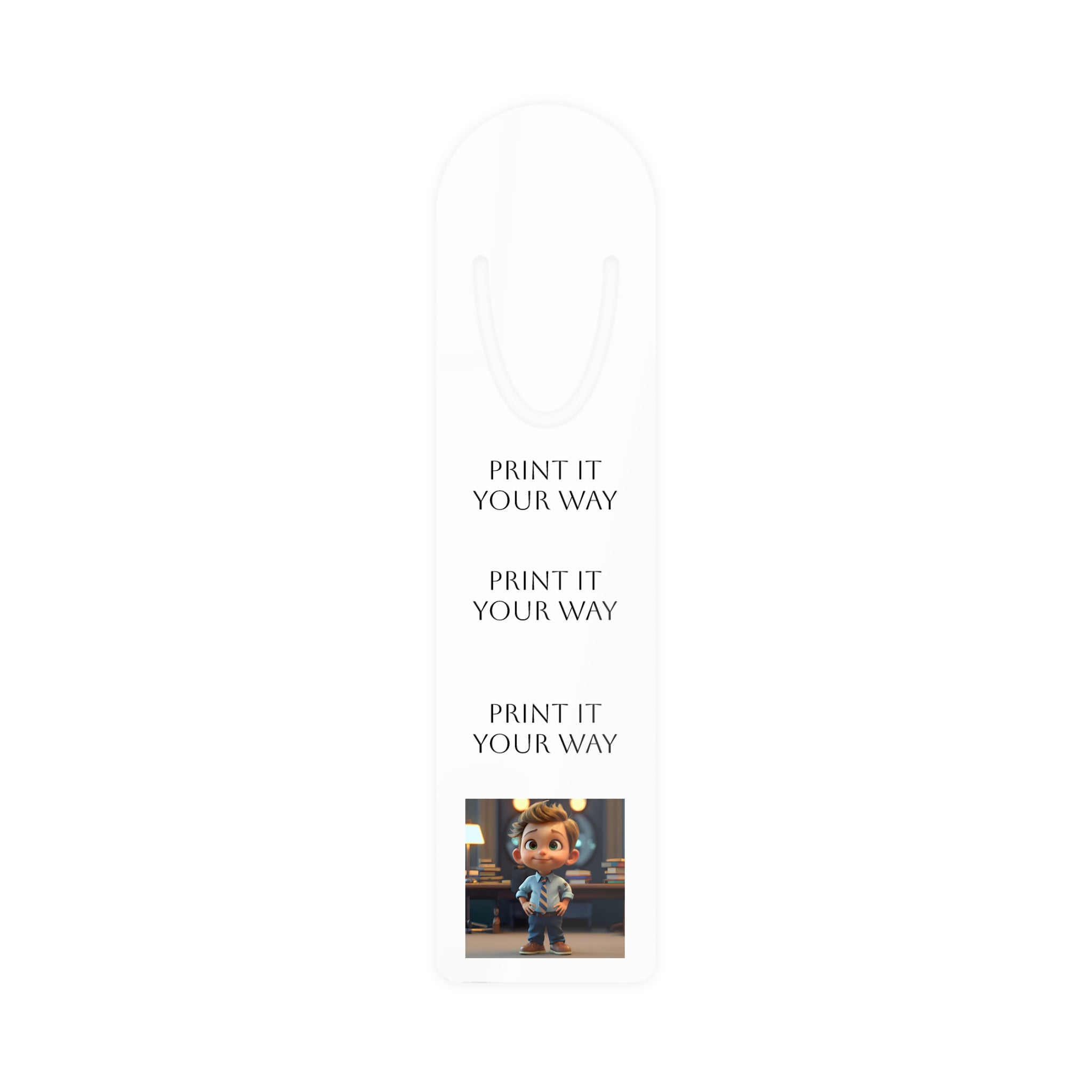Personalized Photo Bookmark — Custom "Print It Your Way" Metal Bookmark for Readers & Gifts