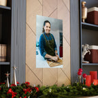 Matte Poster — Female Home Chef Portrait Kitchen Wall Art