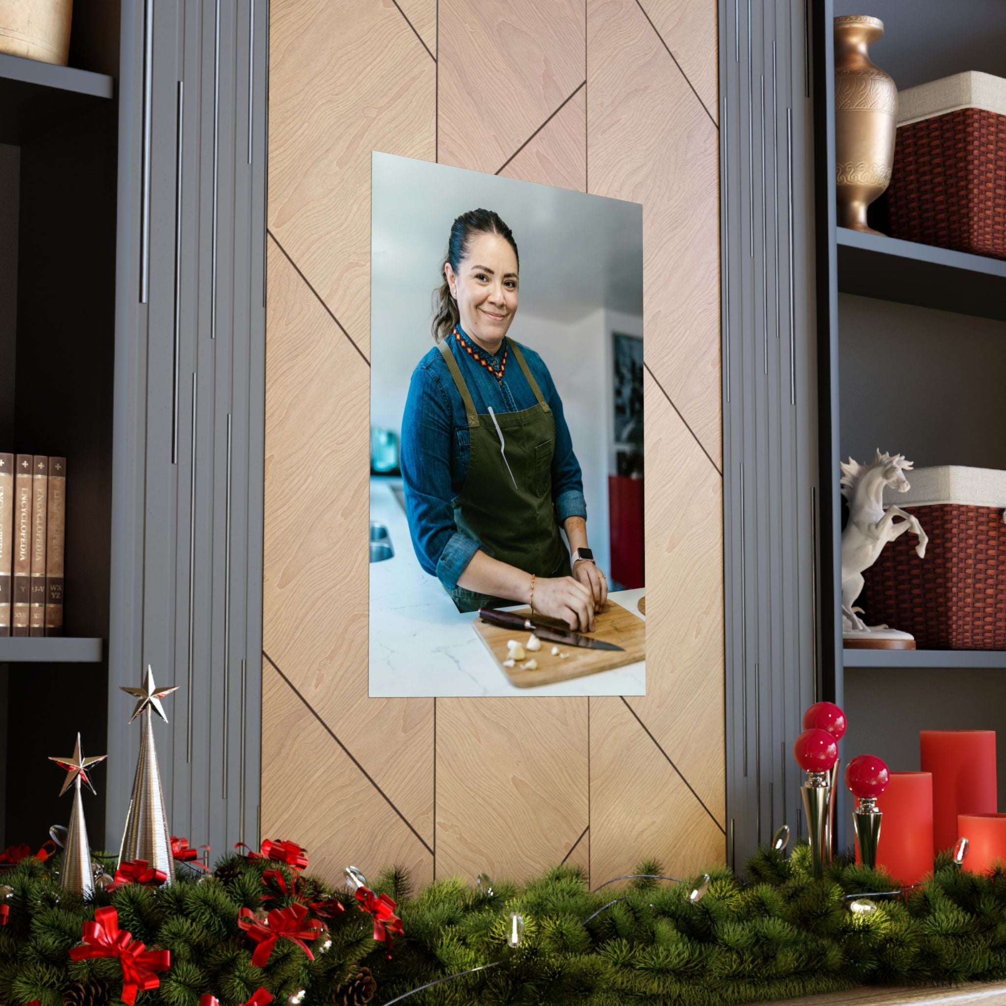 Matte Poster — Female Home Chef Portrait Kitchen Wall Art