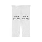 Capri Leggings — Custom “Print It Your Way” White Capri Leggings
