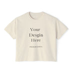 Boxy Tee — Minimal Women's Cropped T-Shirt (Custom Design)