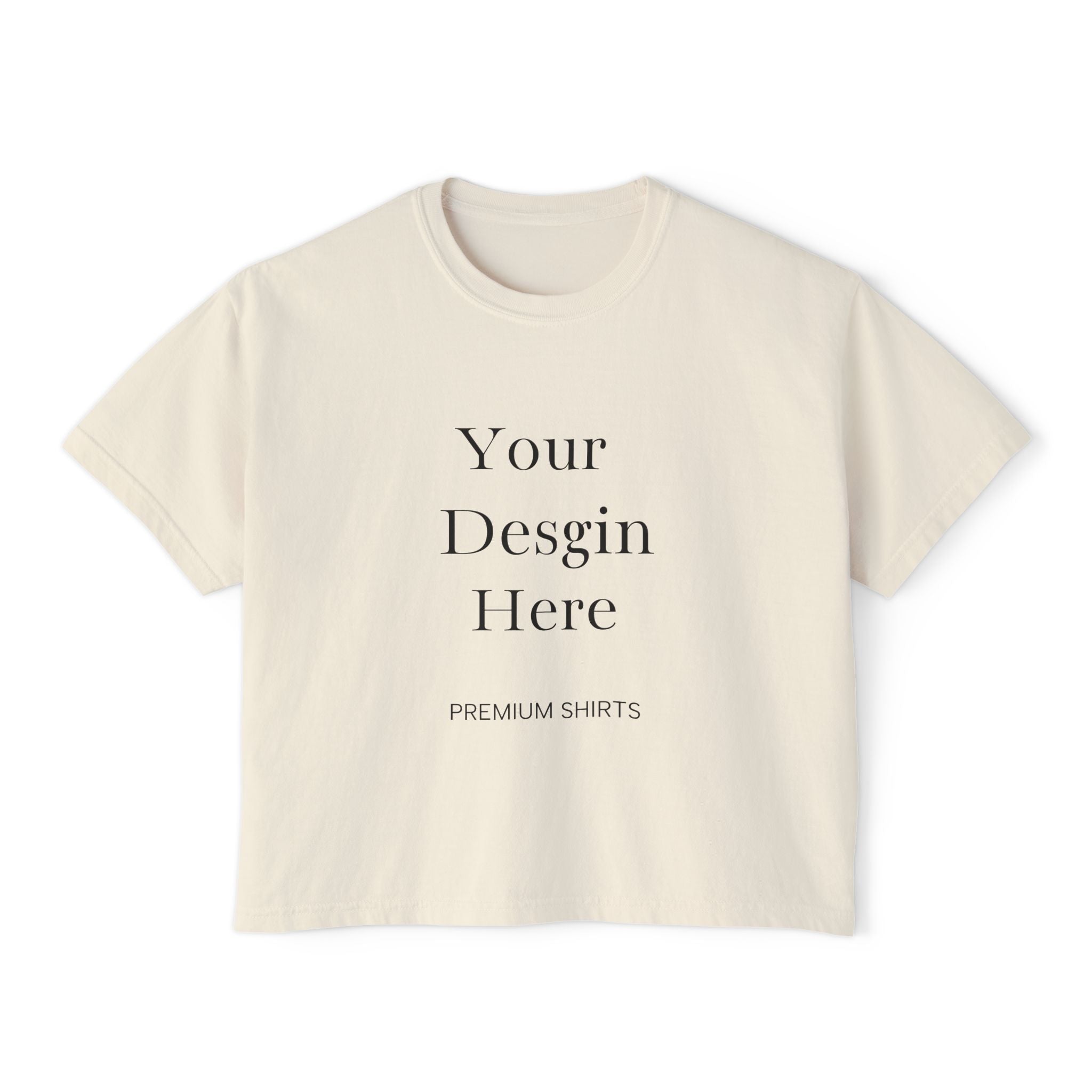 Boxy Tee — Minimal Women's Cropped T-Shirt (Custom Design)