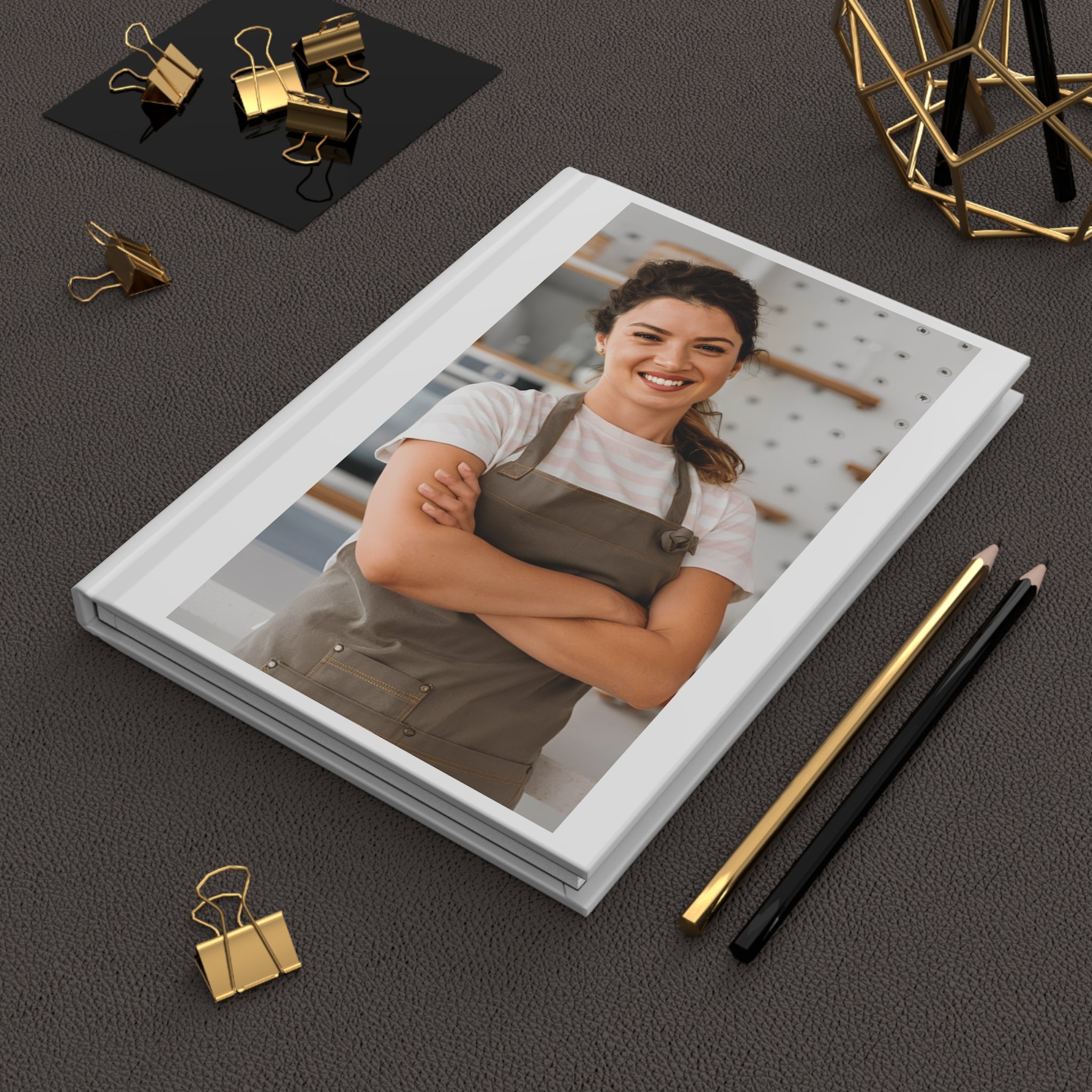 Hardcover Journal — Personalized Photo Matte Hardcover Notebook for Memories & Gifts