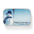 Snowman Bento Lunch Box — Winter Holiday Kids Lunchbox with 'Print it your way' Design
