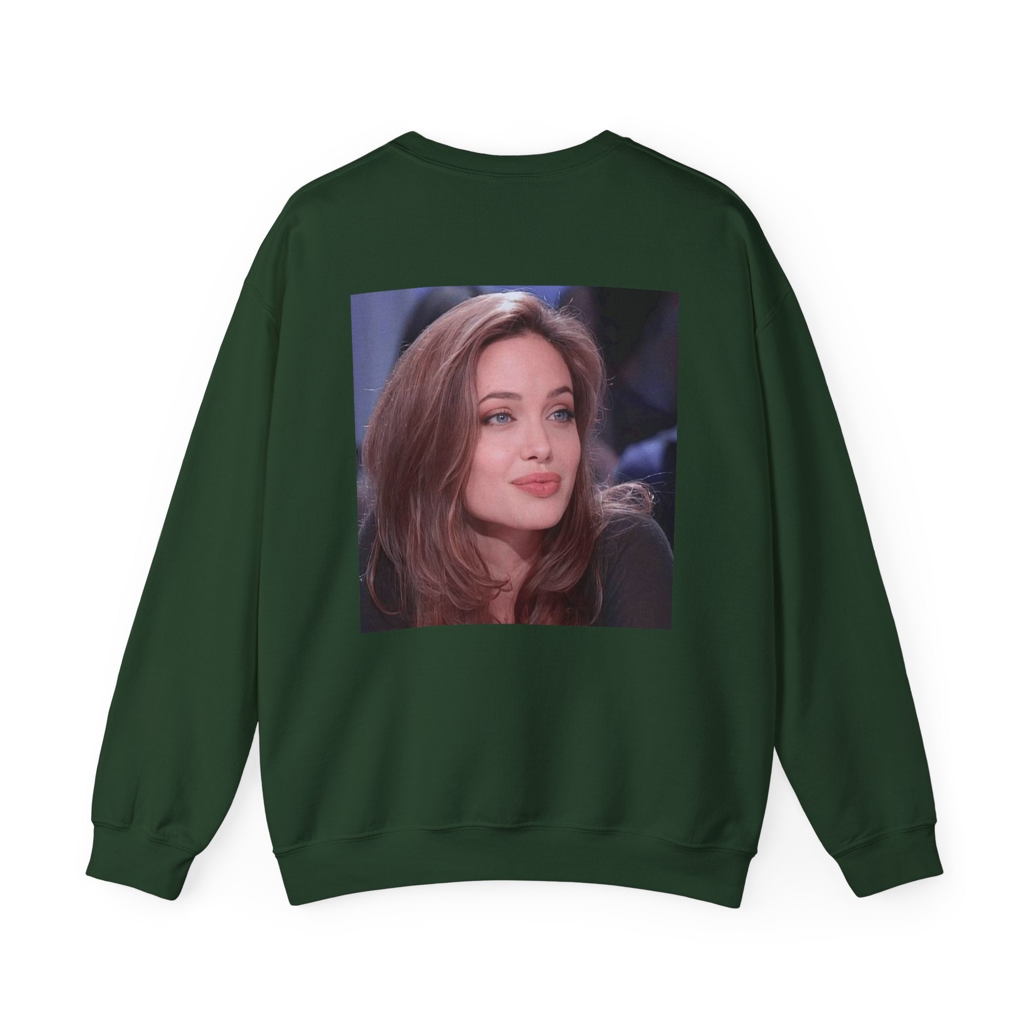 Graphic Crewneck Sweatshirt — Portrait Photo Print with Quote