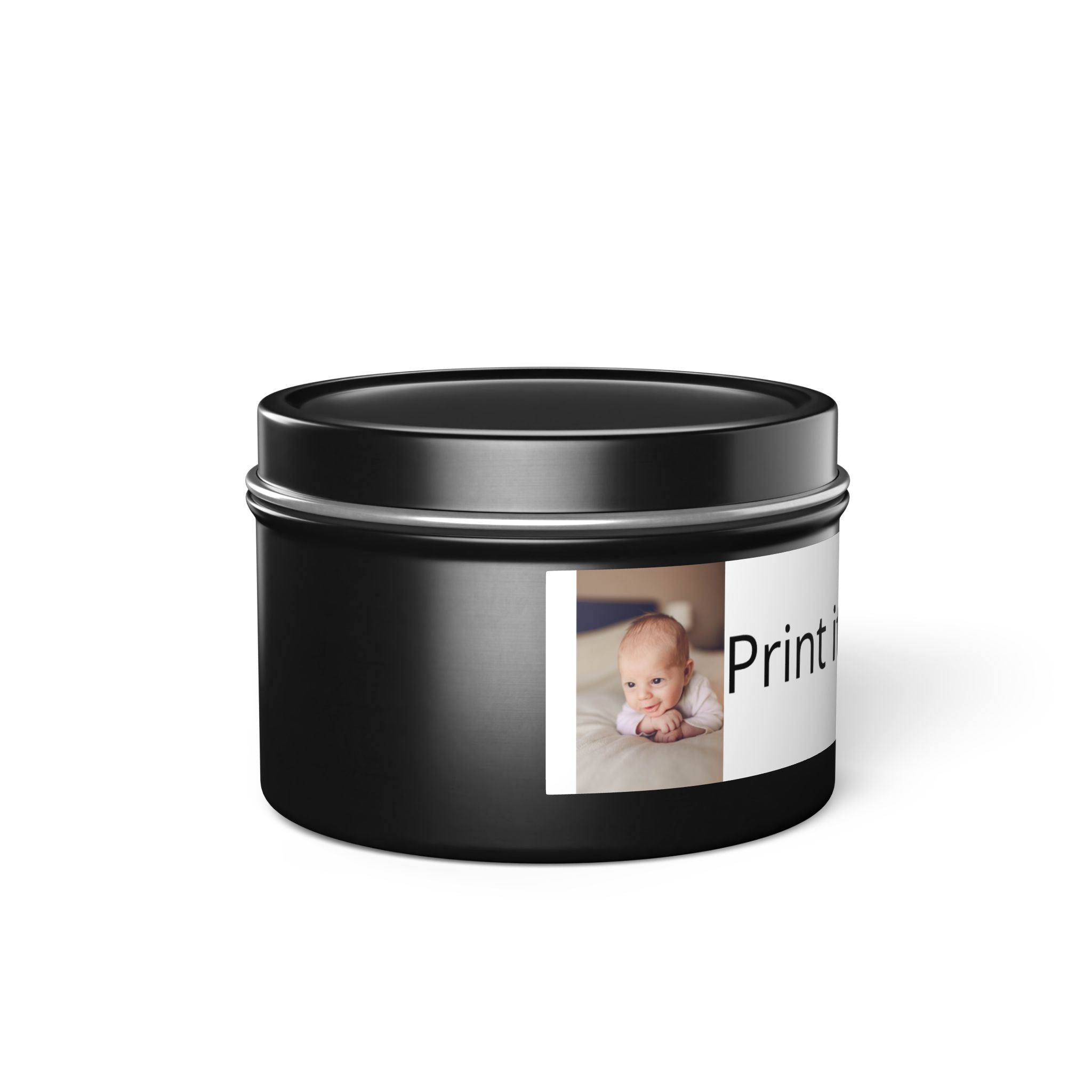 Personalized Tin Candle — Custom Photo & Text Scented Candle Gift