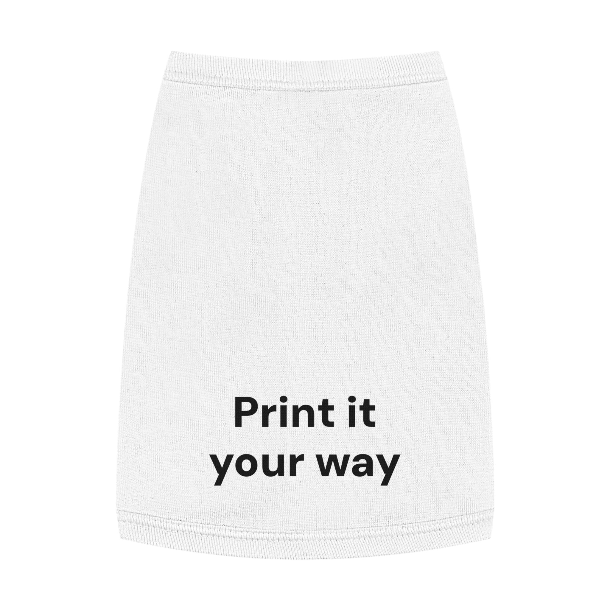 Custom Pet Tank Top - Personalized 'Print It Your Way' Dog Shirt
