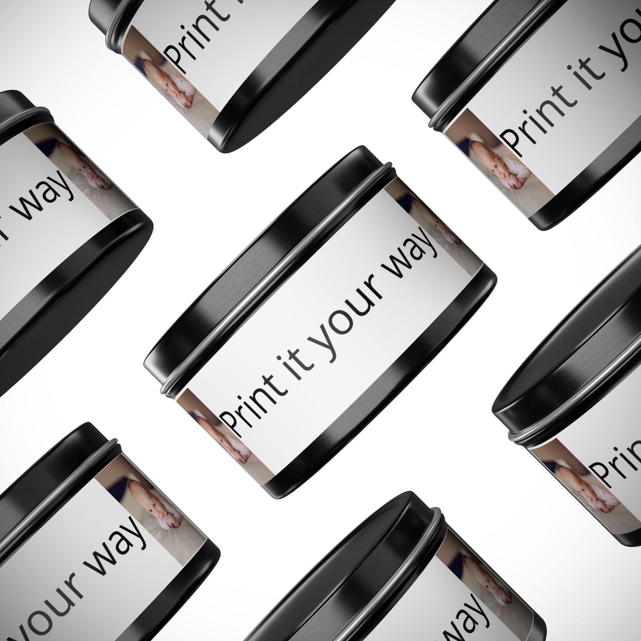 Personalized Tin Candle — Custom Photo & Text Scented Candle Gift