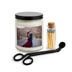 Personalized Photo Candle Set with Matches & Wick Trimmer — Romantic Keepsake Gift