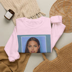 Graphic Crewneck Sweatshirt — Portrait Photo Print with Quote