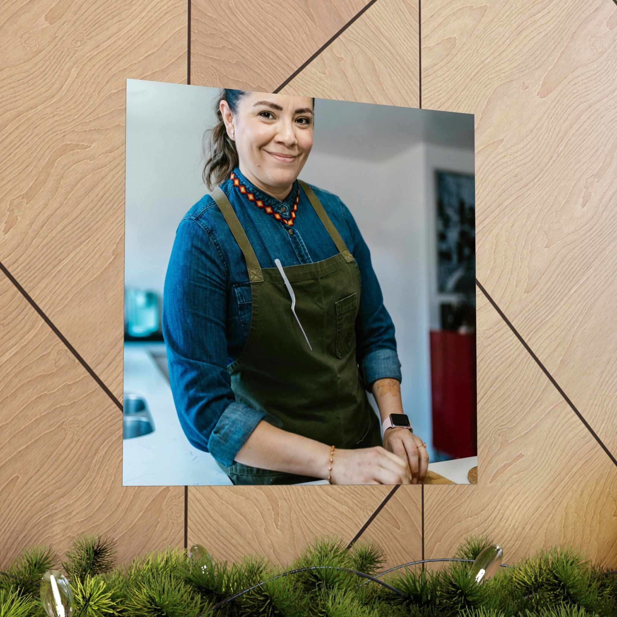 Matte Poster — Female Home Chef Portrait Kitchen Wall Art