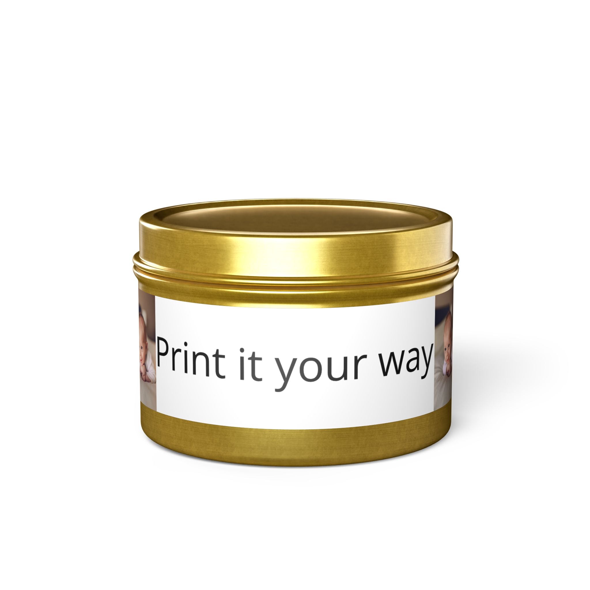 Personalized Tin Candle — Custom Photo & Text Scented Candle Gift