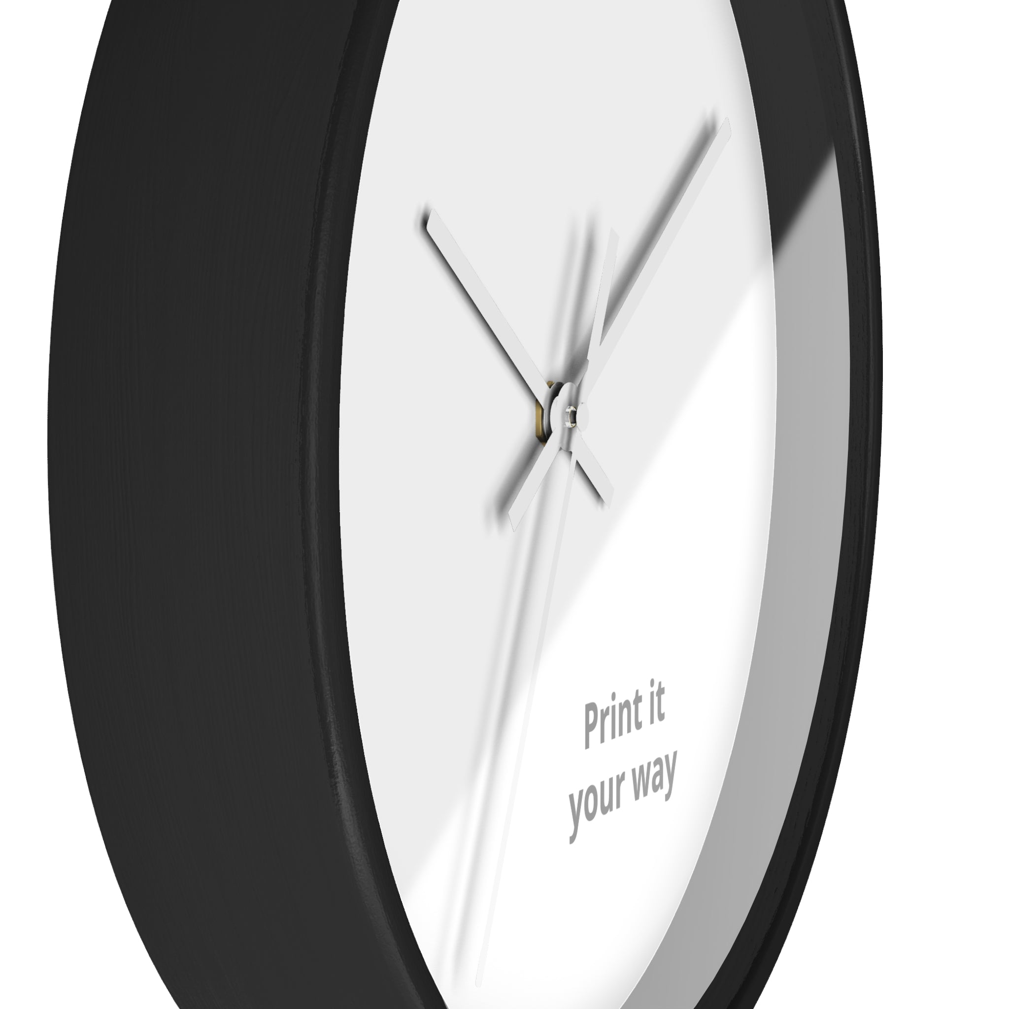 Minimal Custom Wall Clock — 'Print It Your Way' Modern White Face