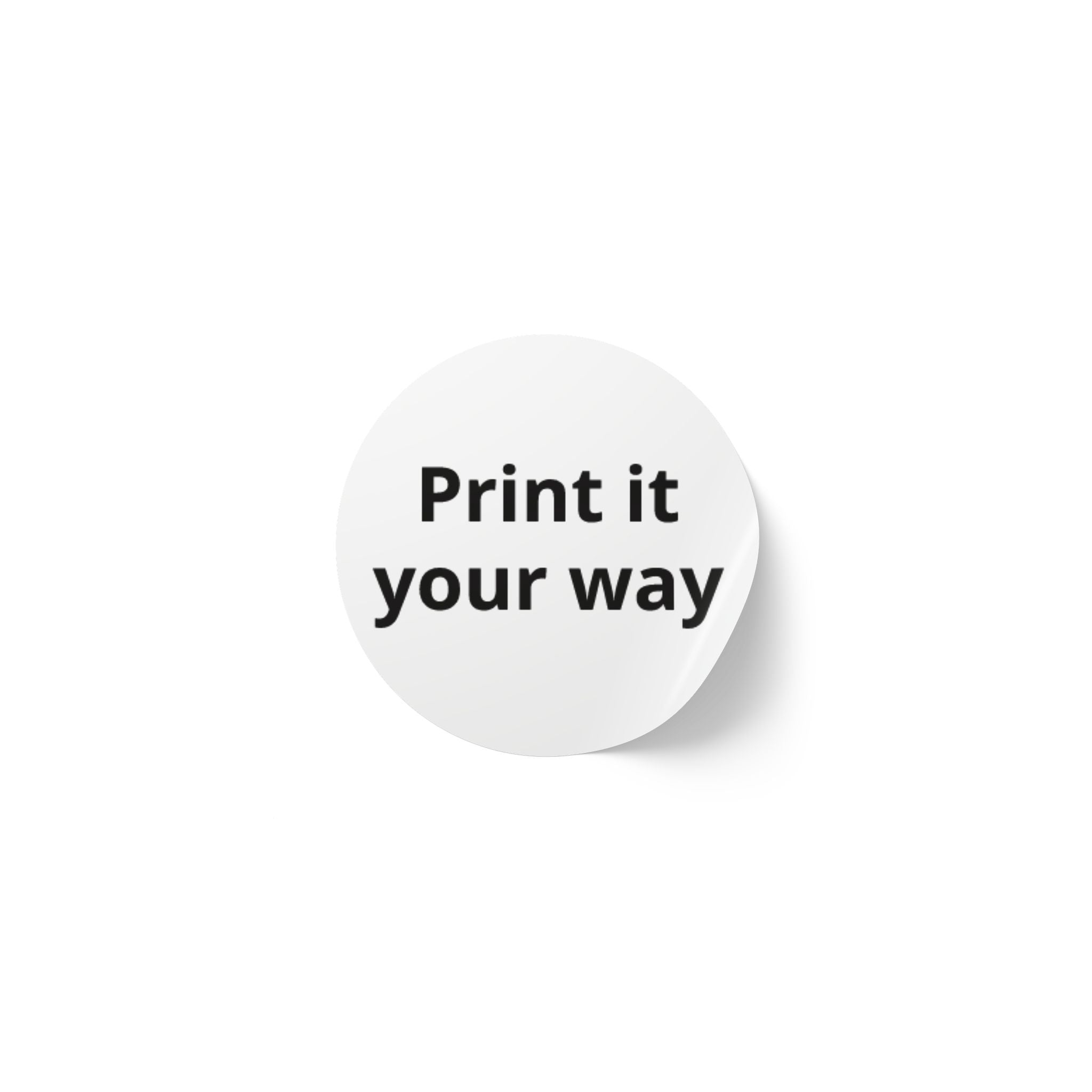 Round Sticker Label Rolls - Custom Printable 'Print it your way' Adhesive Labels