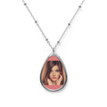 Oval Photo Pendant Necklace — Personalized Teardrop Locket Necklace