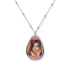 Oval Photo Pendant Necklace — Personalized Teardrop Locket Necklace