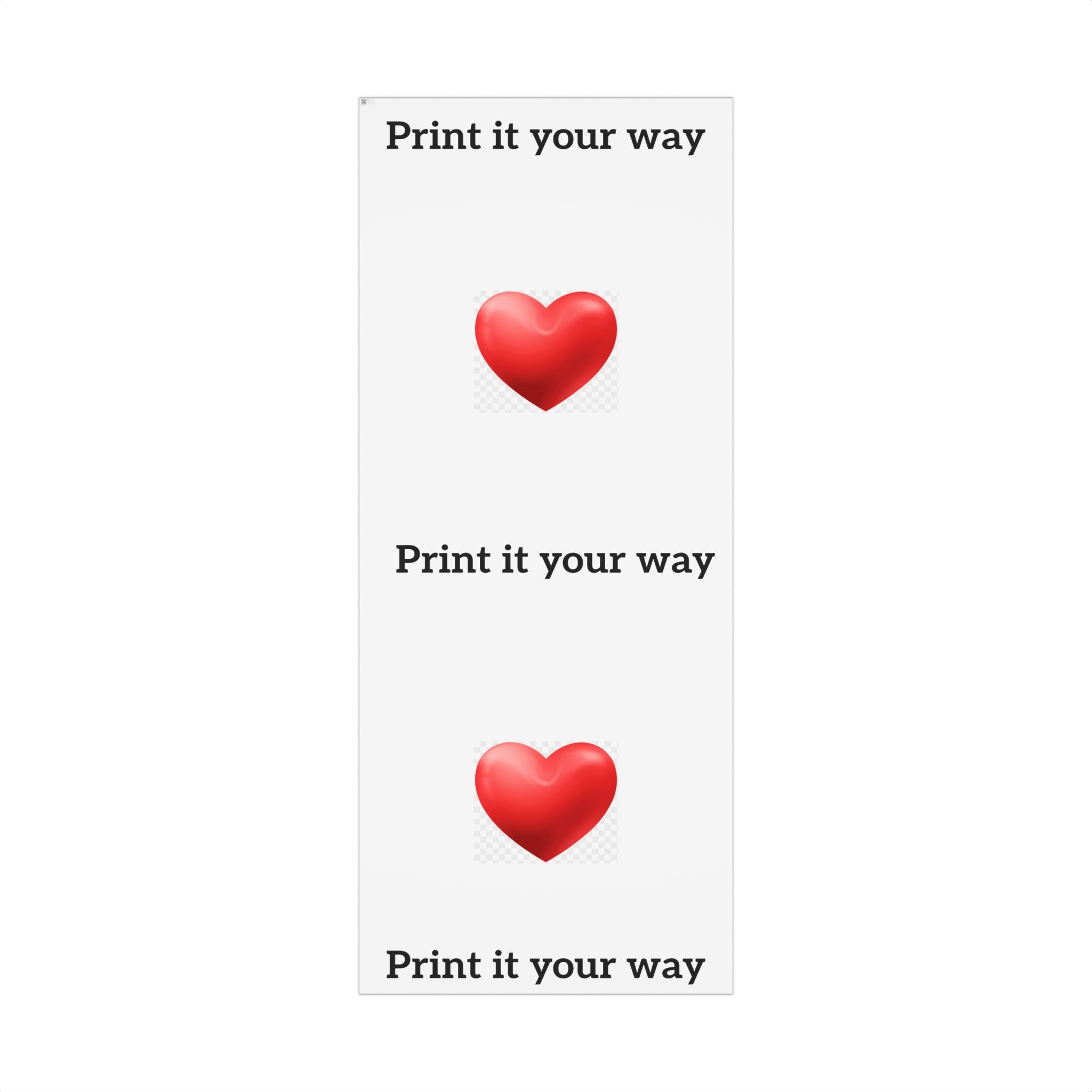 Heart Print Gift Wrap Paper — 'Print it your way' Customizable Wrapping Roll