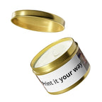 Personalized Tin Candle — Custom Photo & Text Scented Candle Gift