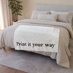 Customizable Soft Polyester Blanket — "Print It Your Way" Personalized Throw