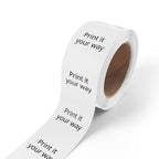 Round Sticker Label Rolls - Custom Printable 'Print it your way' Adhesive Labels
