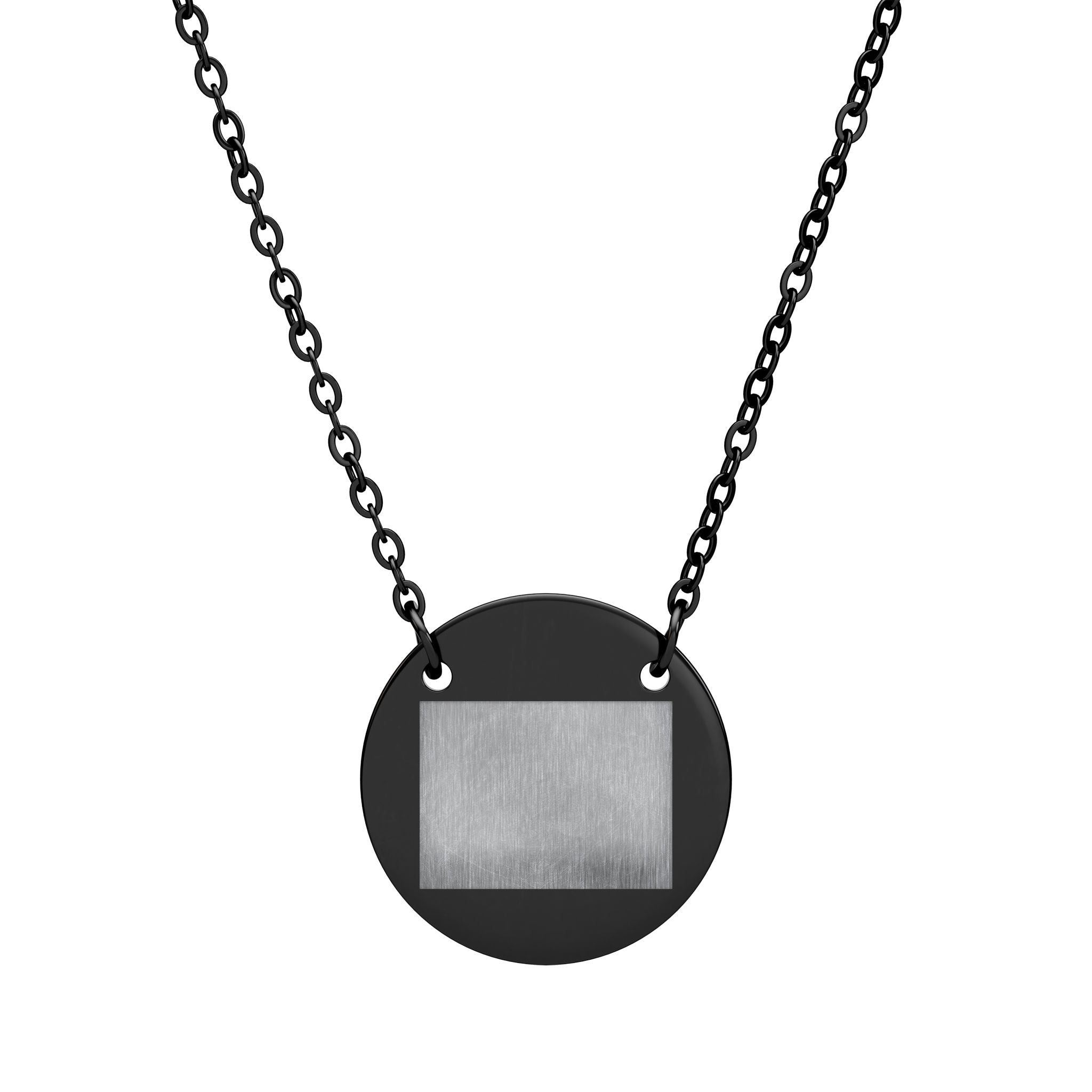Engraved Circle Necklace — Personalized Minimalist Pendant