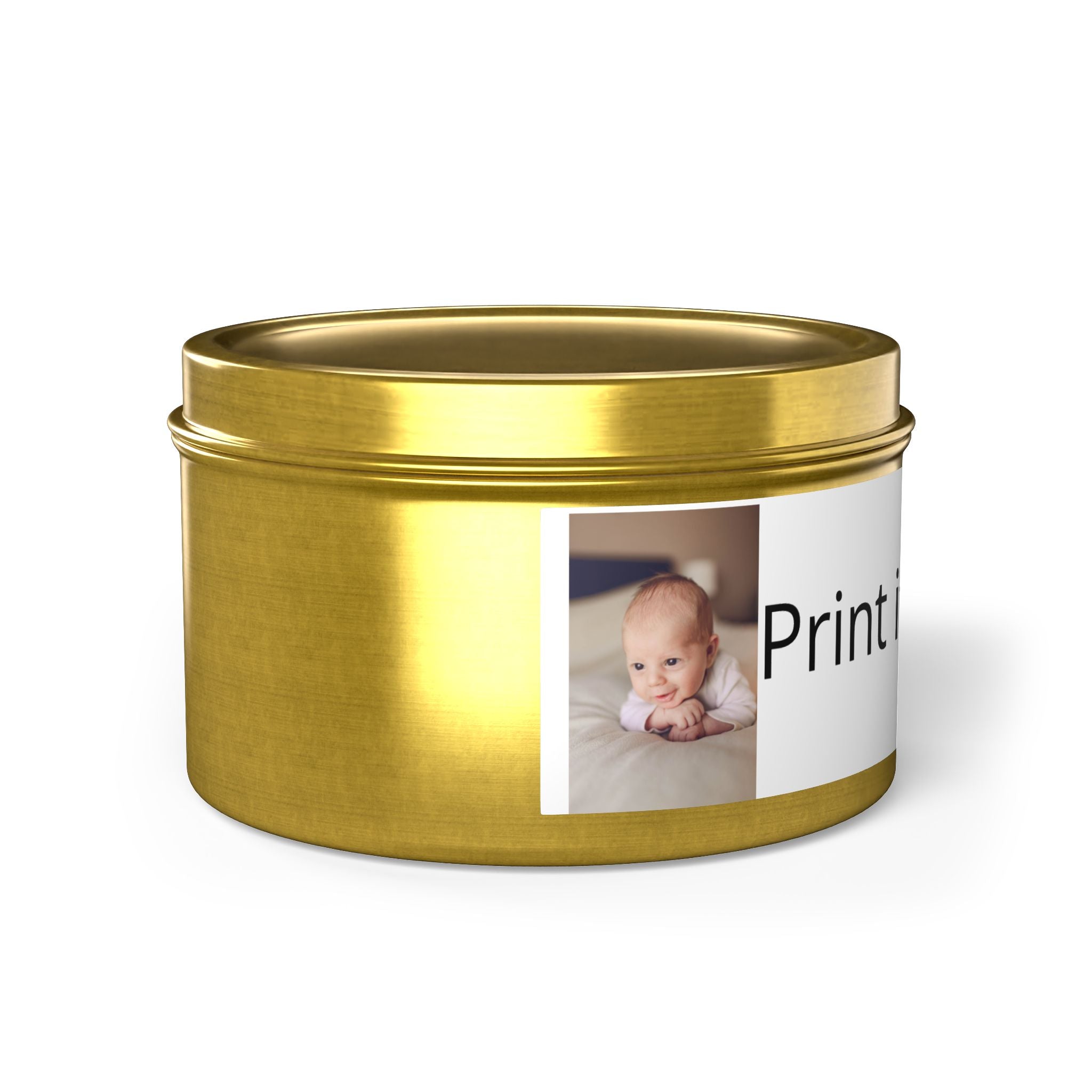 Personalized Tin Candle — Custom Photo & Text Scented Candle Gift