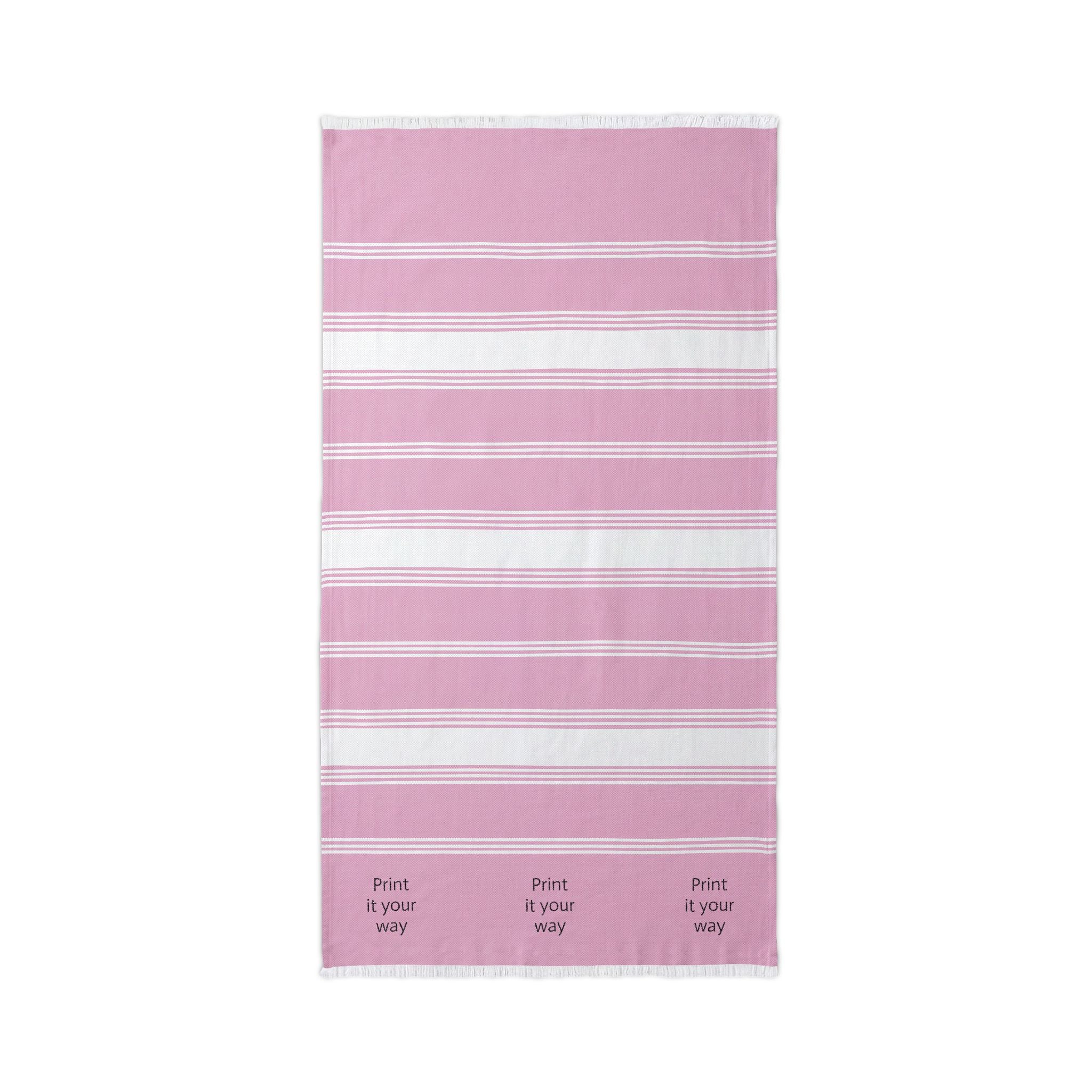 Embroidered Striped Beach Throw — Lightweight Turkish Towel for Pool, Travel & Summer Days