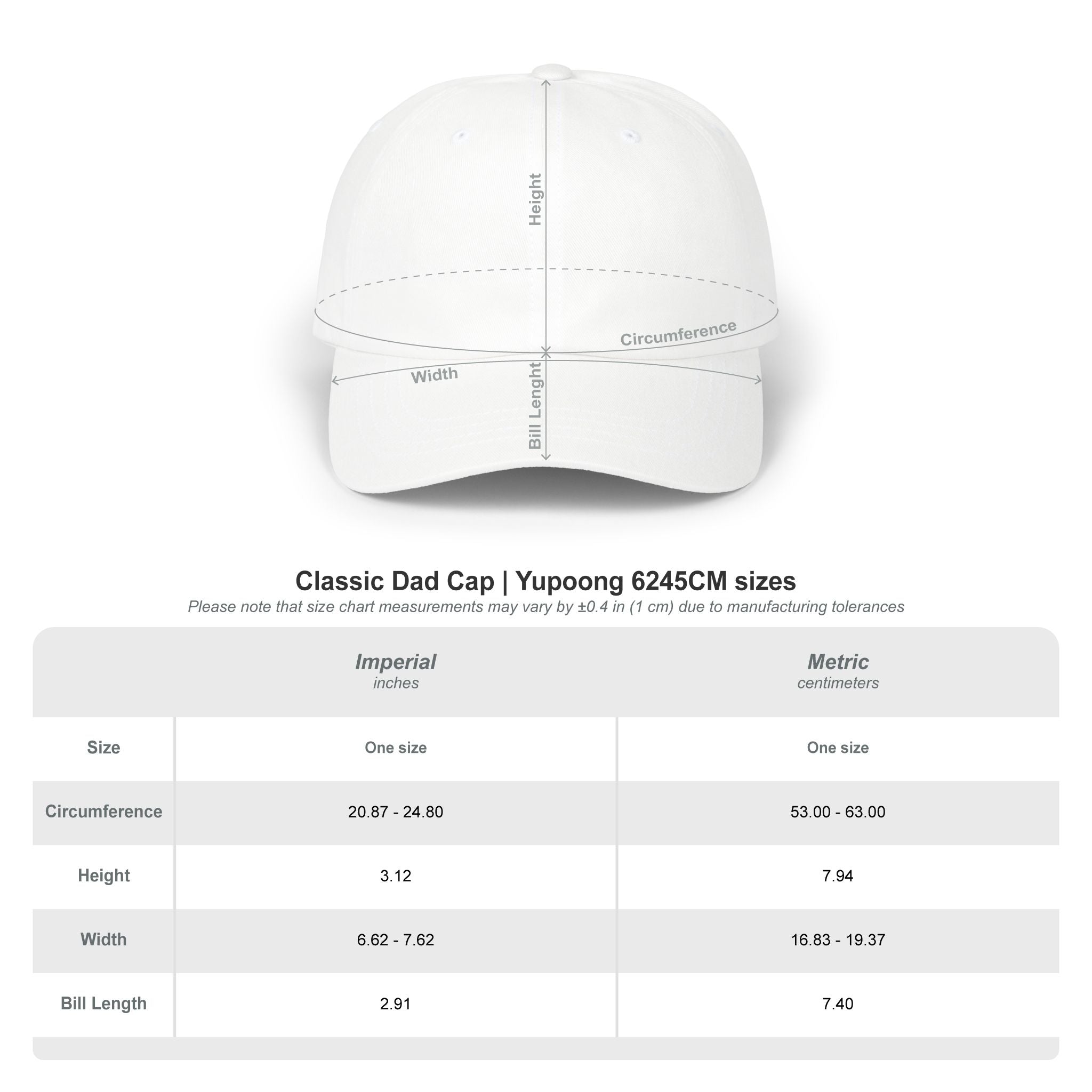 Embroidered "Print It Your Way" Classic Dad Cap