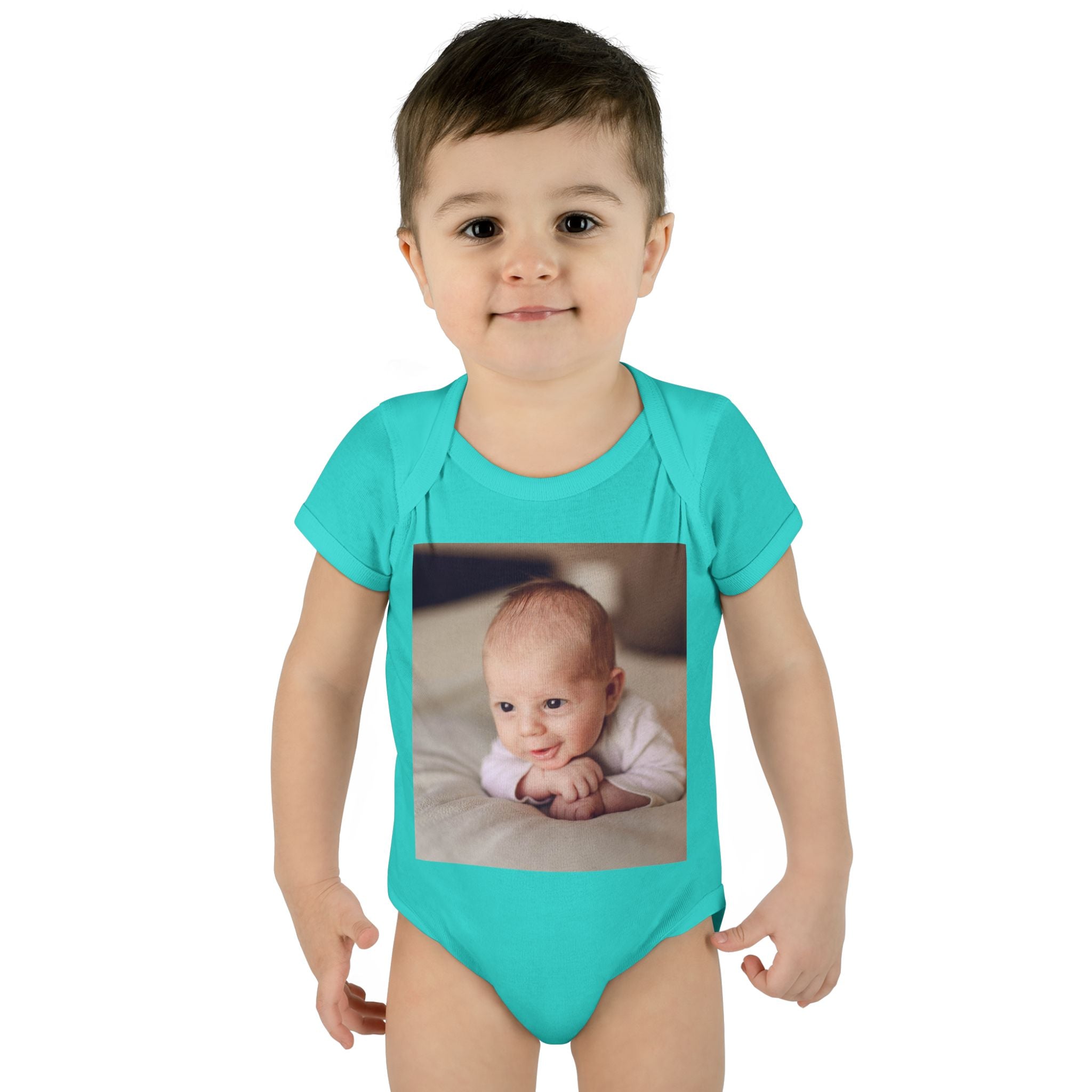 Personalized Photo Infant Bodysuit — Custom Baby Picture Onesie