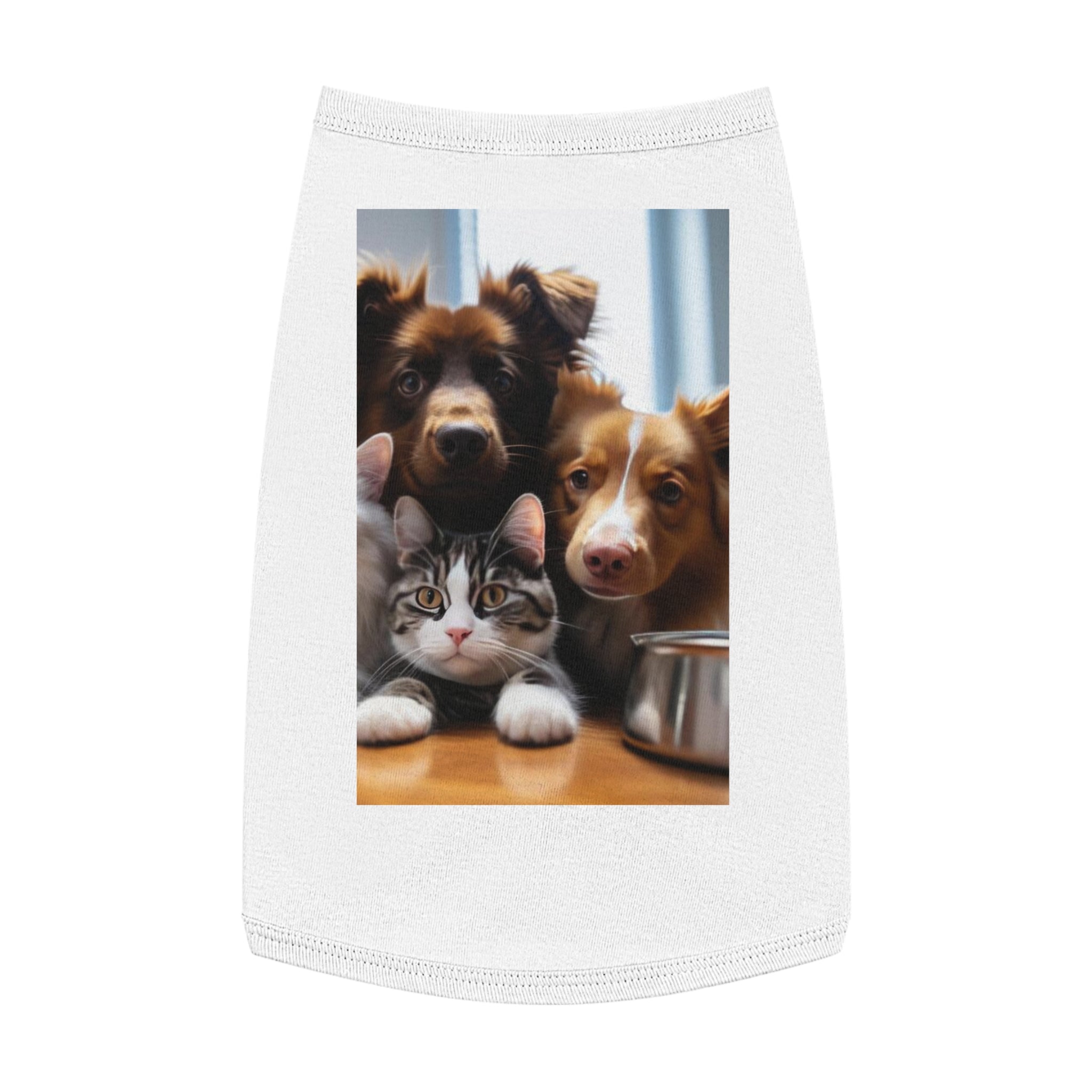 Pet Tank Top — Cute Dog & Cat Photo Print Tank for Small Pets