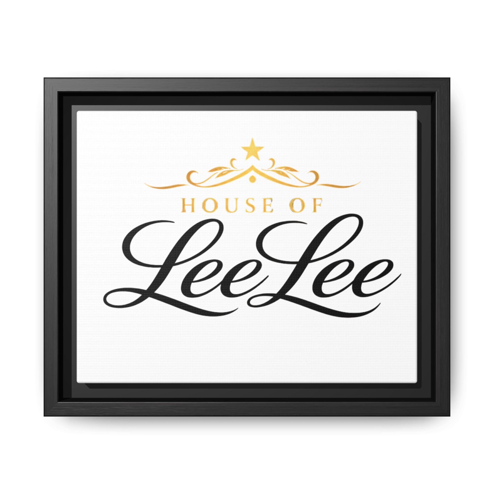 Framed Matte Canvas Print — "House of LeeLee" Script Wall Art