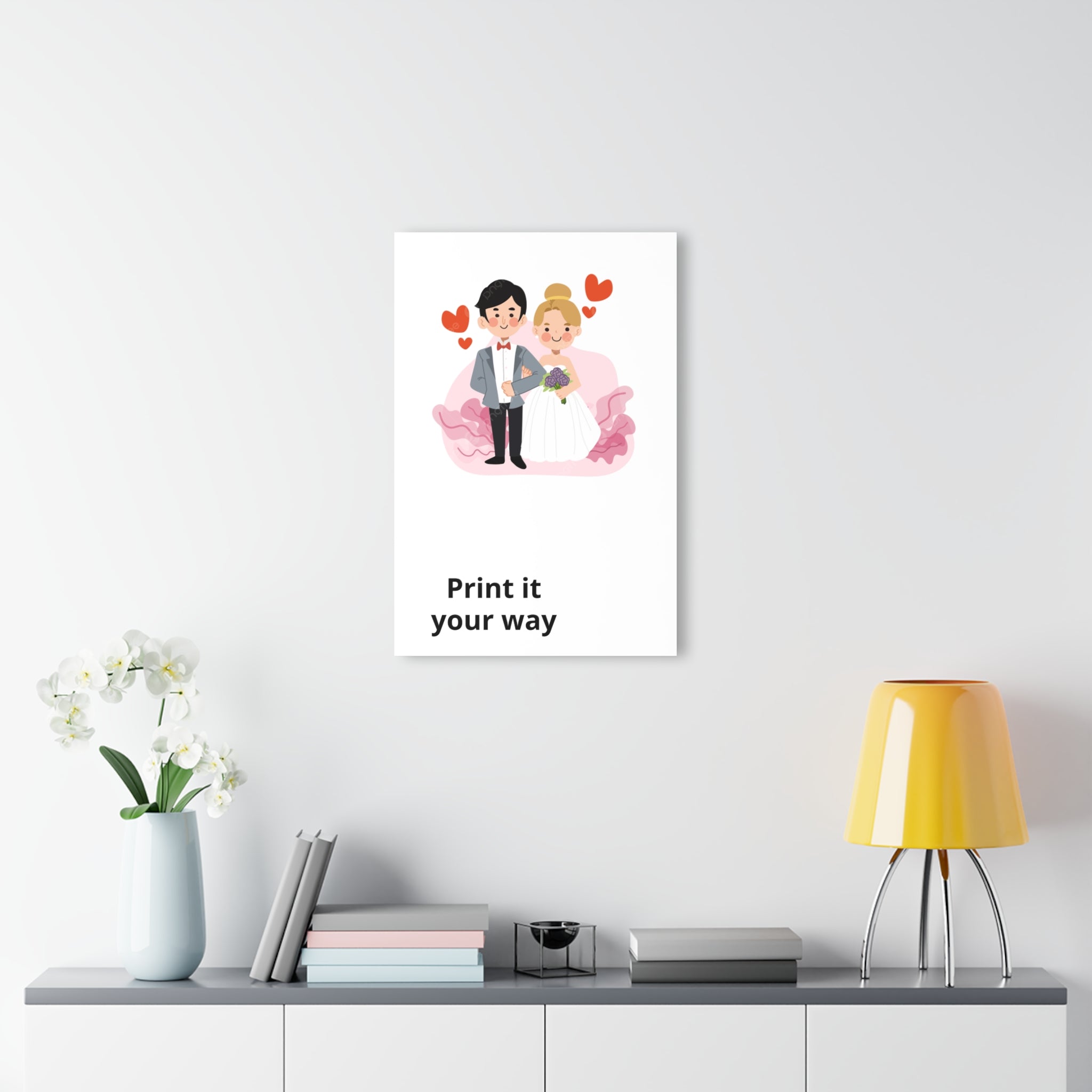 Wedding Couple Acrylic Print – Customizable French Cleat Wall Art