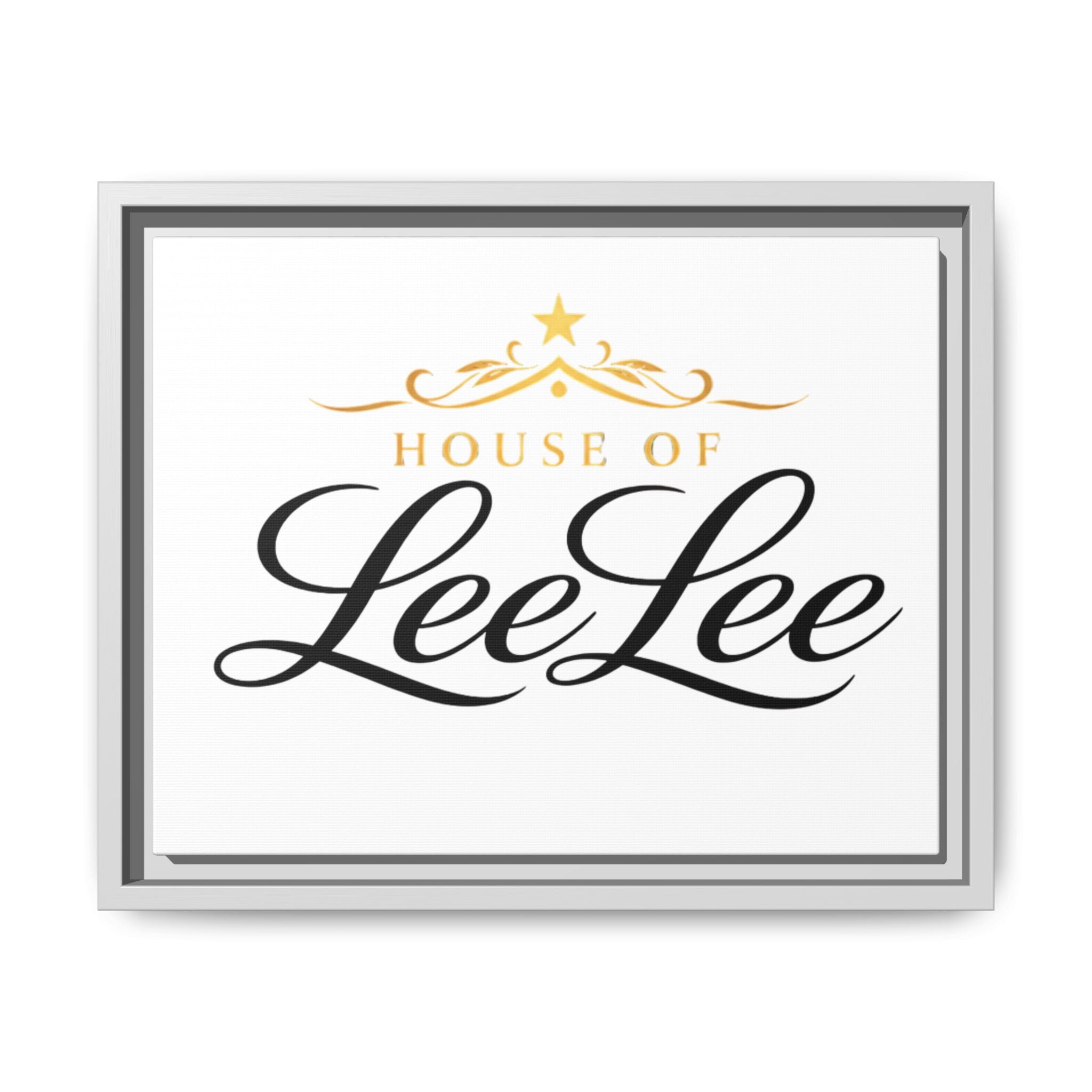 Framed Matte Canvas Print — "House of LeeLee" Script Wall Art
